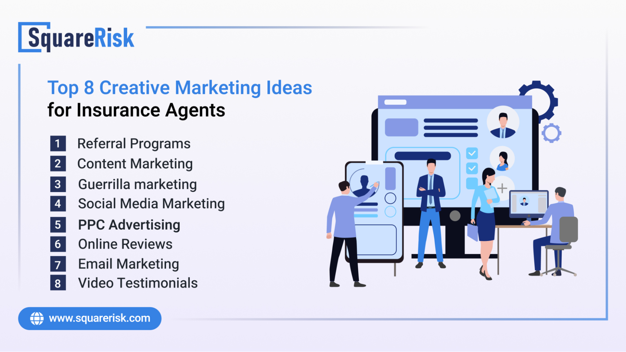 Top 8 Creative  Marketing Ideas  for Insurance Agents